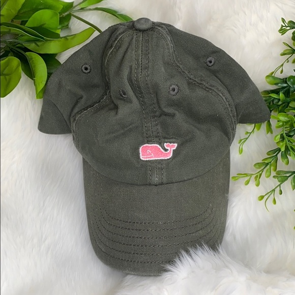 EUC: Vineyard Vines Hunter Green/Pink Whale Hat - Picture 4 of 6